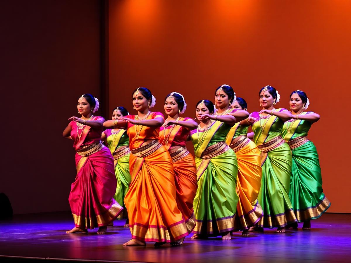Group Bharatanatyam performance