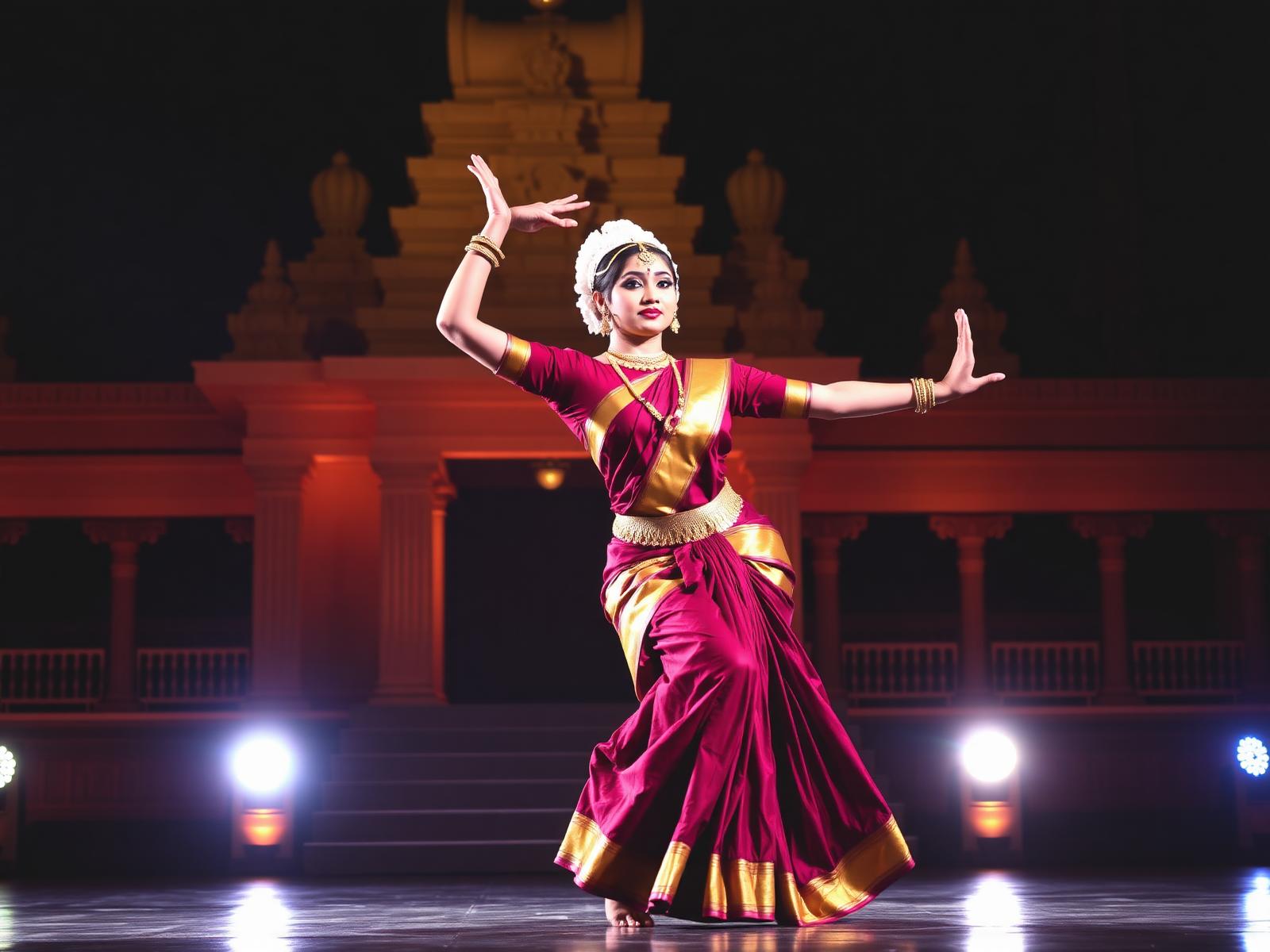 Bharatanatyam dancer performing at Shree Narthanam